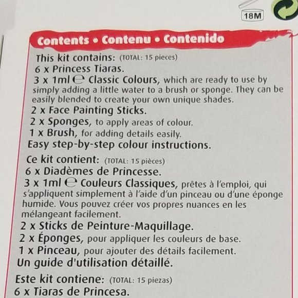 Snazaroo Princess Party Face Painting Kit Tiaras - Picture 3 of 3